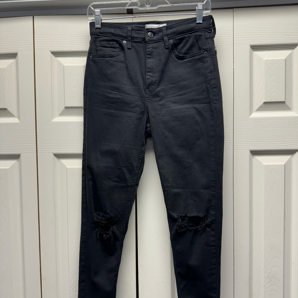 Black Distressed Women's Jeans